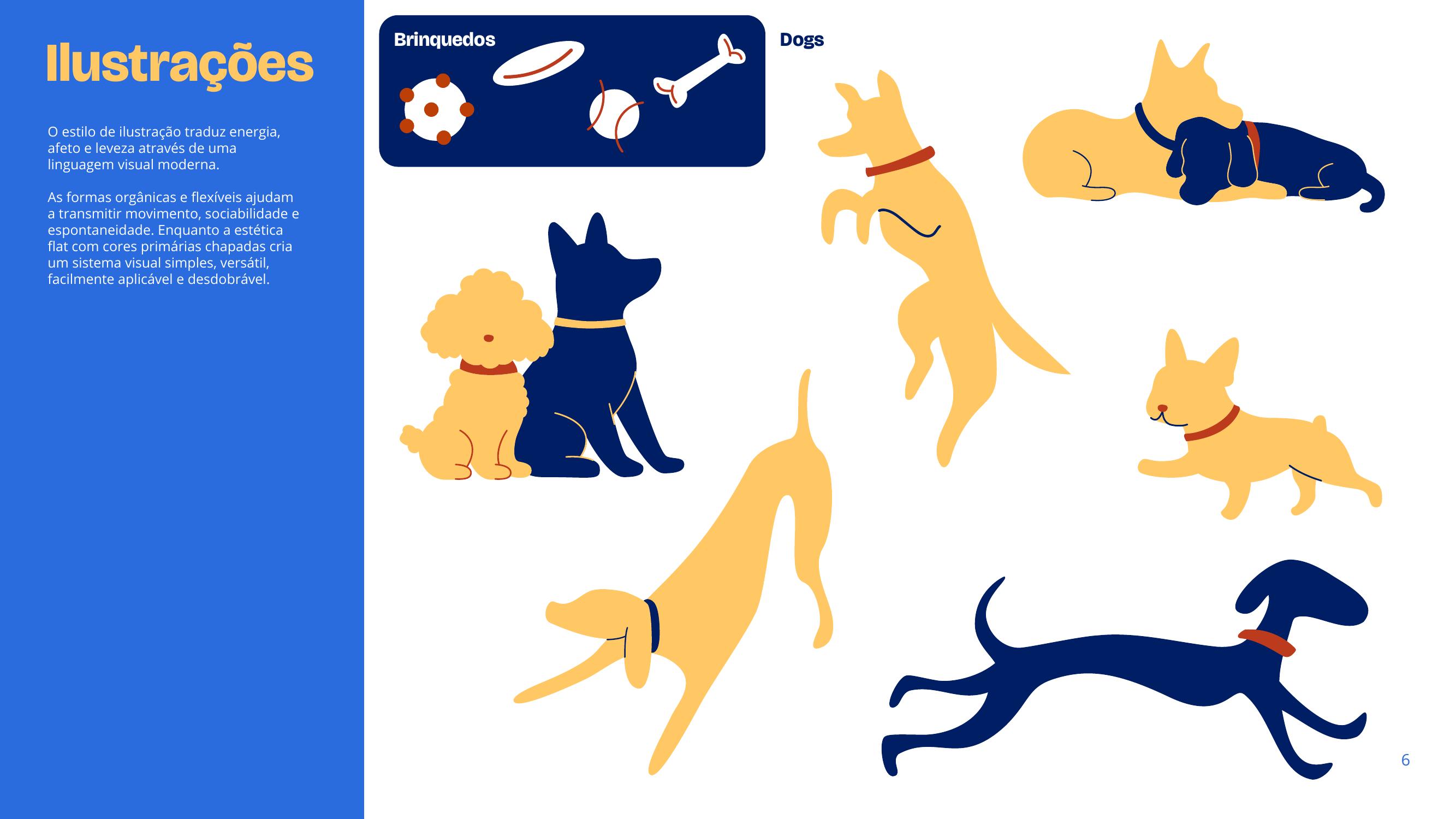 Ilustrações da marca Dingo